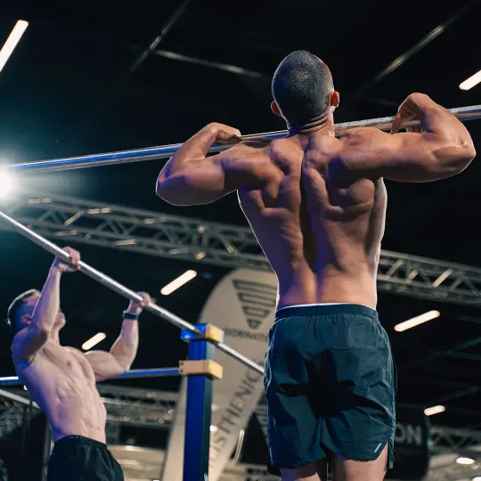 Pull up battle at calisthenics cup endurance competition